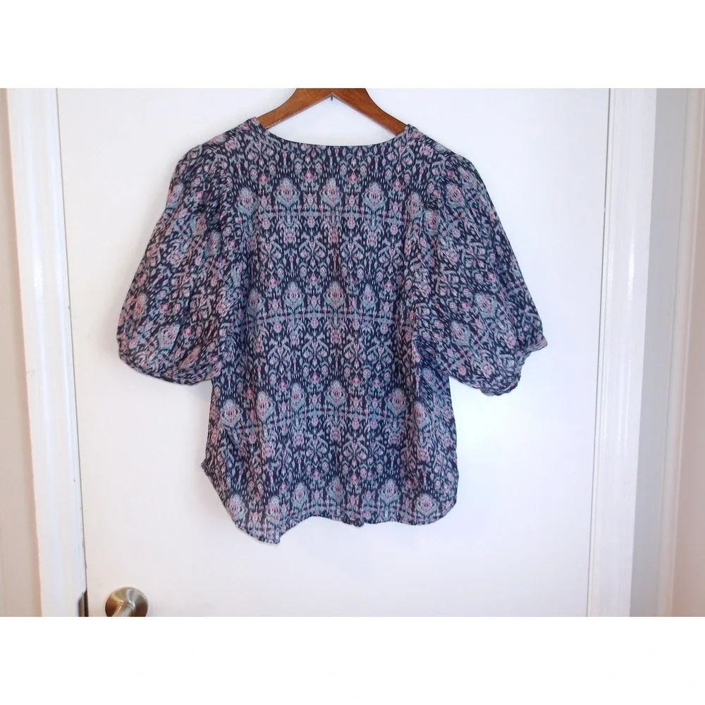 Banana‎ Republic Boho Peasant Top V-Neck Floral Print Blouse Size M / #5310